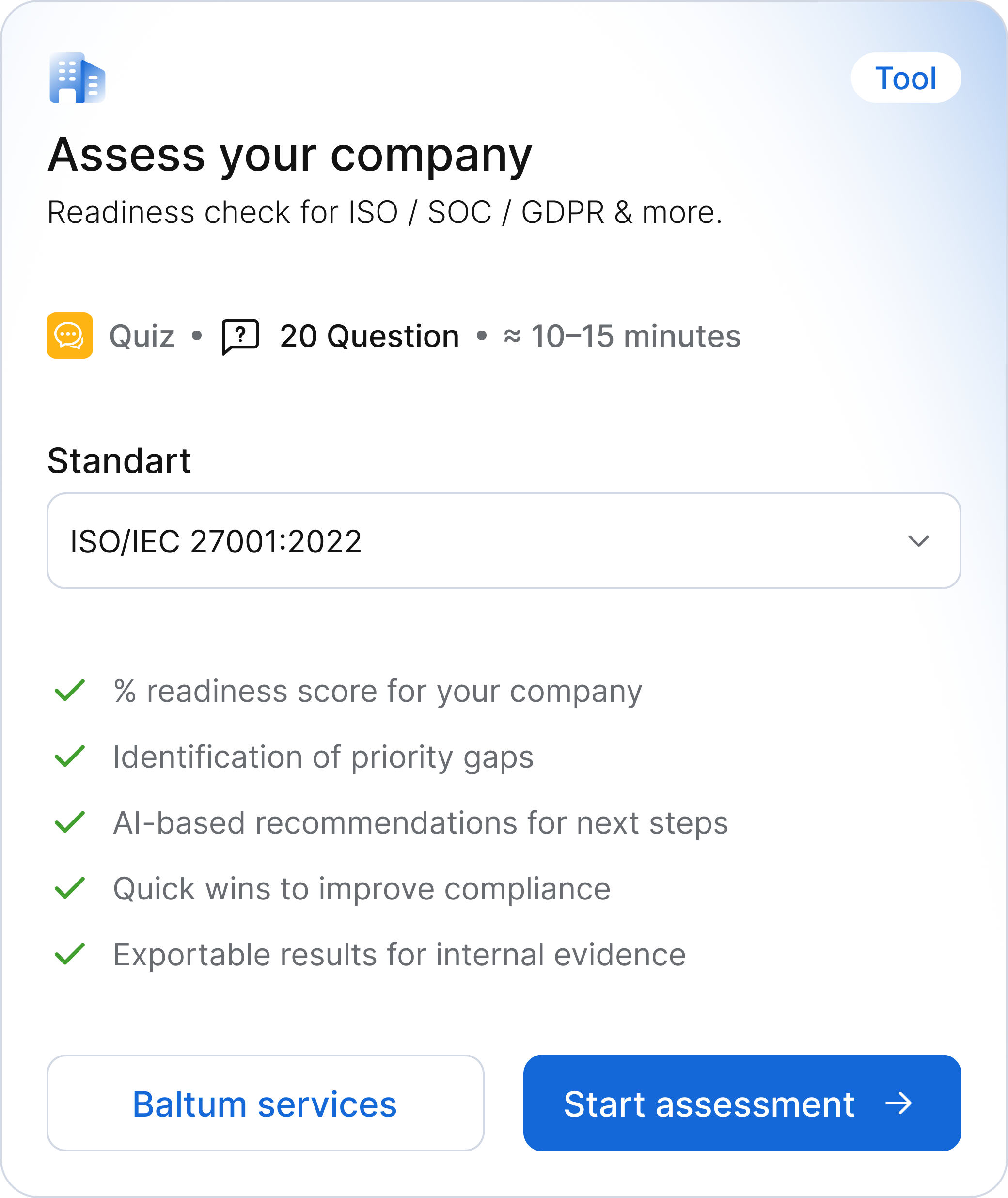Assess your company